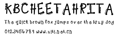 KBCHEETAHRITA.ttf字體轉換器圖片