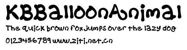 KBBalloonAnimal.ttf字體轉換器圖片