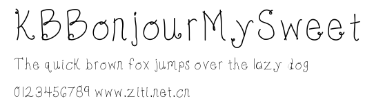 KBBonjourMySweet.ttf字體轉換器圖片
