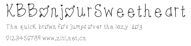 KBBonjourSweetheart.ttf字體轉換器圖片