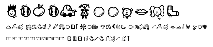KBABCDoodles.ttf字體轉換器圖片