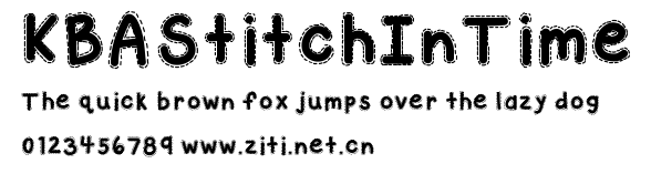 KBAStitchInTime.ttf字體轉換器圖片