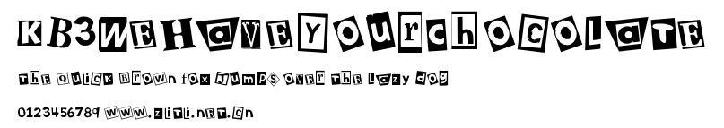 KB3WeHaveYourChocolate.ttf字體轉換器圖片