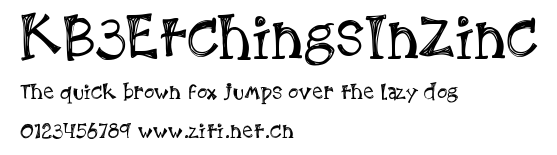 KB3EtchingsInZinc.ttf字體轉換器圖片