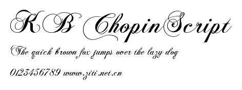KB ChopinScript.ttf字體轉換器圖片