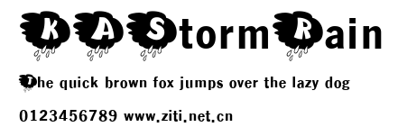KAStormRain.ttf字體轉換器圖片