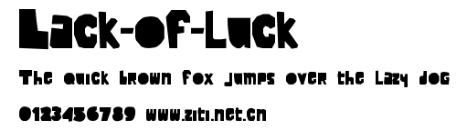 Lack-of-luck.ttf字體轉換器圖片