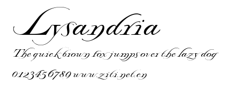 Lysandria.ttf字體轉換器圖片