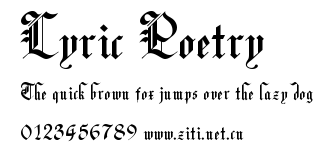 Lyric Poetry.ttf字體轉換器圖片