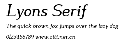 Lyons Serif.ttf字體轉換器圖片