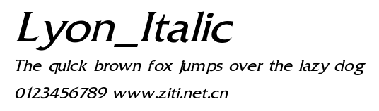 Lyon_Italic.ttf字體轉換器圖片