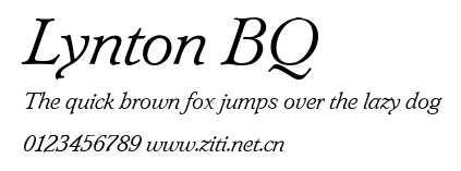 Lynton BQ.ttf字體轉換器圖片