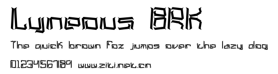 Lyneous BRK.ttf字體轉換器圖片