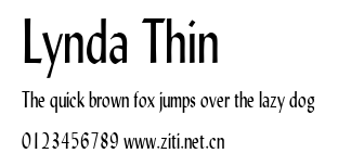 Lynda Thin.ttf字體轉換器圖片