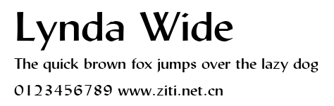 Lynda Wide.ttf字體轉換器圖片
