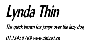 Lynda Thin.ttf字體轉換器圖片