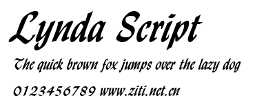 Lynda Script.ttf字體轉換器圖片