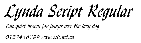 Lynda Script Regular.ttf字體轉換器圖片