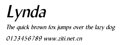 Lynda.ttf字體轉換器圖片