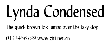 Lynda Condensed.ttf字體轉換器圖片