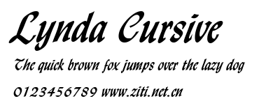Lynda Cursive.ttf字體轉換器圖片