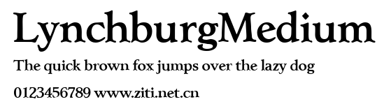 LynchburgMedium.ttf字體轉換器圖片