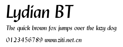 Lydian BT.ttf字體轉換器圖片