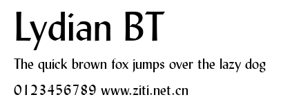 Lydian BT.ttf字體轉換器圖片