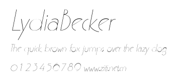 LydiaBecker.ttf字體轉換器圖片