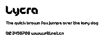 Lycra.ttf字體轉換器圖片