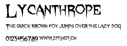 Lycanthrope.ttf字體轉換器圖片