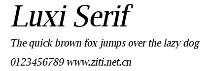 Luxi Serif.ttf字體轉換器圖片