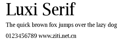 Luxi Serif.ttf字體轉換器圖片