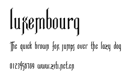 Luxembourg.ttf字體轉換器圖片