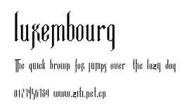 Luxembourg.ttf字體轉換器圖片