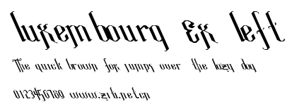 Luxembourg Ex Left.ttf字體轉換器圖片
