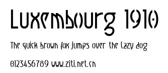 Luxembourg 1910.ttf字體轉換器圖片