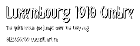 Luxembourg 1910 Ombre.ttf字體轉換器圖片