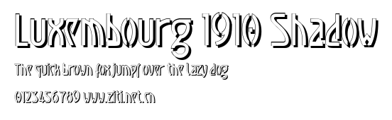 Luxembourg 1910 Shadow.ttf字體轉換器圖片