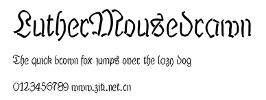 LutherMousedrawn.ttf字體轉換器圖片