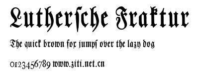 Luthersche Fraktur.ttf字體轉換器圖片