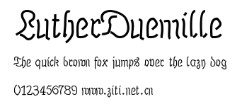 LutherDuemille.ttf字體轉換器圖片