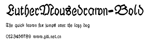 LutherMousedrawn-Bold.ttf字體轉換器圖片