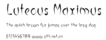 Luteous Maximus.ttf字體轉換器圖片