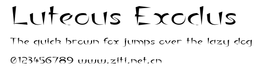 Luteous Exodus.ttf字體轉換器圖片