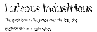 Luteous Industrious.ttf字體轉換器圖片
