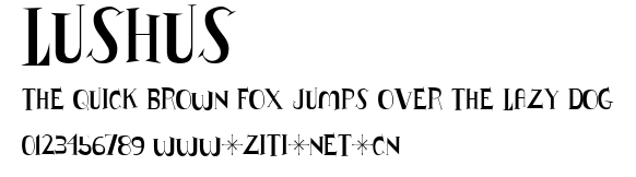 Lushus.ttf字體轉換器圖片