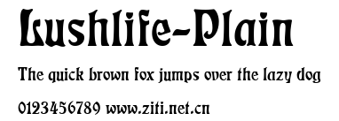 Lushlife-Plain.ttf字體轉換器圖片