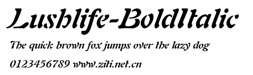 Lushlife-BoldItalic.ttf字體轉換器圖片