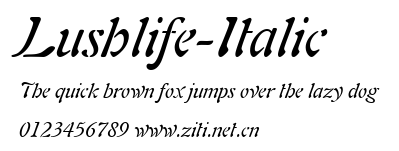 Lushlife-Italic.ttf字體轉換器圖片